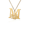 Wholesale Pendant Necklace Stainless Steel Gold Plated Letter Style Electroplated