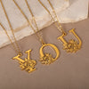 Wholesale Pendant Necklace Stainless Steel Gold Plated Letter Style Electroplated