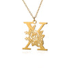 Wholesale Pendant Necklace Stainless Steel Gold Plated Letter Style Electroplated