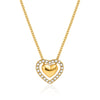 Wholesale Pendant Necklace Stainless Steel Heart Shape Electroplated Simple Elegant