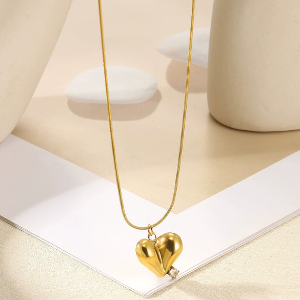 Wholesale Pendant Necklace Stainless Steel Imitation Pearl Geometric Light Luxury Electroplating Women