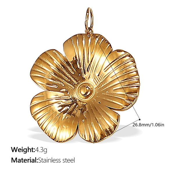 Wholesale Pendant Necklace 316L Stainless Steel 18K Gold Plated Electroplating Exaggerated Fashion Style