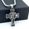 Wholesale Pendant Necklace Stainless Steel Retro Cross Geometric Polishing Men's