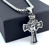 Wholesale Pendant Necklace Stainless Steel Retro Cross Geometric Polishing Men's