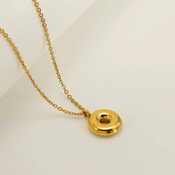 Wholesale Pendant Necklace Stainless Steel Titanium Steel Cross Chain With Letter Pattern Polishing Style For Unisex