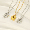 Wholesale Pendant Necklace Stainless Steel Titanium Steel Cross Chain With Letter Pattern Polishing Style For Unisex