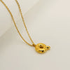 Wholesale Pendant Necklace Stainless Steel Titanium Steel Cross Chain With Letter Pattern Polishing Style For Unisex