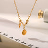 Wholesale Pendant Necklace Stainless Steel Titanium Steel Drill Animal Zodiac Style Set With Diamonds For Women
