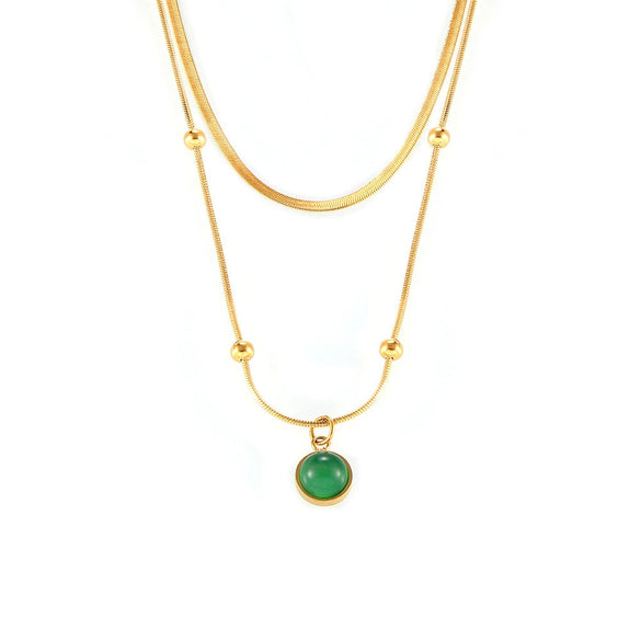 Wholesale Pendant Necklace Stainless Steel Titanium Steel Geometric 18K Gold Plated Light Luxury Style