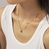 Wholesale Pendant Necklace Stainless Steel Titanium Steel Geometric 18K Gold Plated Light Luxury Style