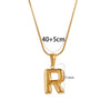 Wholesale Pendant Necklace Stainless Steel Titanium Steel Geometric Letter Pattern Polished