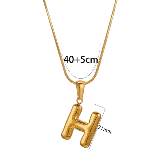 Wholesale Pendant Necklace Stainless Steel Titanium Steel Geometric Letter Pattern Polished
