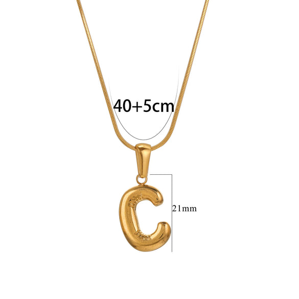 Wholesale Pendant Necklace Stainless Steel Titanium Steel Geometric Letter Pattern Polished