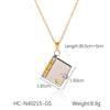 Wholesale Pendant Necklace Stainless Steel Titanium Steel Geometric Love Book Style Electroplated Women's