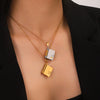 Wholesale Pendant Necklace Stainless Steel Titanium Steel Geometric Love Book Style Electroplated Women's