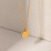 Wholesale Pendant Necklace Stainless Steel Titanium Steel Red Agate Heart Shaped Electroplated For Women