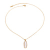 Wholesale Pendant Necklace Stainless Steel Titanium Steel Resin Pearl Geometric Electroplating Light Luxury Style For Women