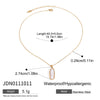 Wholesale Pendant Necklace Stainless Steel Titanium Steel Resin Pearl Geometric Electroplating Light Luxury Style For Women