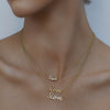 Wholesale Pendant Necklace Stainless Steel Titanium Steel Rhinestone Love Letter Geometric Electroplating For Women