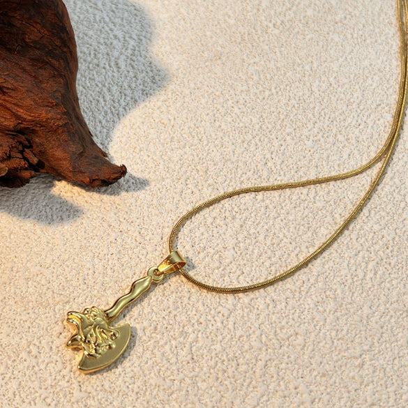 Wholesale Pendant Necklace Stainless Steel Titanium Steel U Shaped Retro Electroplated Versatile Jewelry Unisex