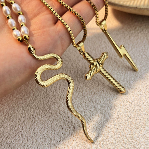 Wholesale Pendant Necklace Stainless Steel Titanium Steel Ushaped Retro Minimalist Electroplating Jewelry Unisex