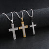 Wholesale Pendant Necklace Titanium Steel Geometric Electroplated Welded Twocolor Simple Unisex
