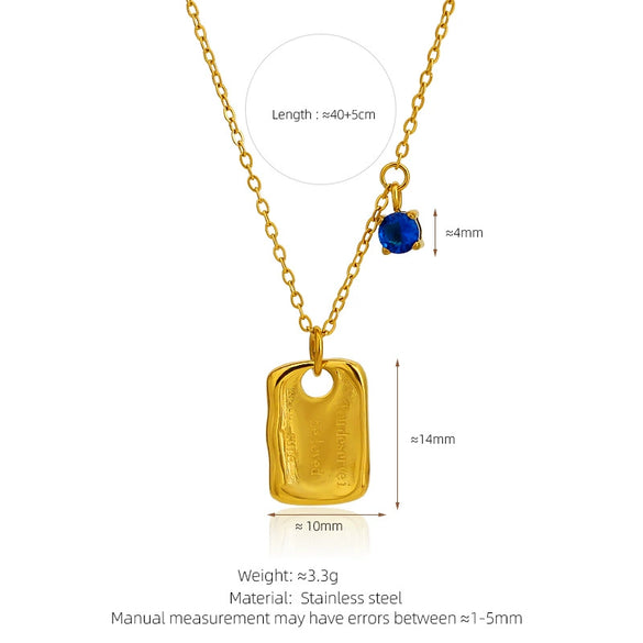 Wholesale Pendant Necklace Titanium Steel Geometric French Retro Electroplating O Chain For Women