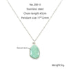 Wholesale Pendant Necklace Titanium Steel Stainless Steel Natural Stone Geometric Electroplated 18K Gold Clavicle Chain For Women