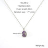 Wholesale Pendant Necklace Titanium Steel Stainless Steel Natural Stone Geometric Electroplated 18K Gold Clavicle Chain For Women