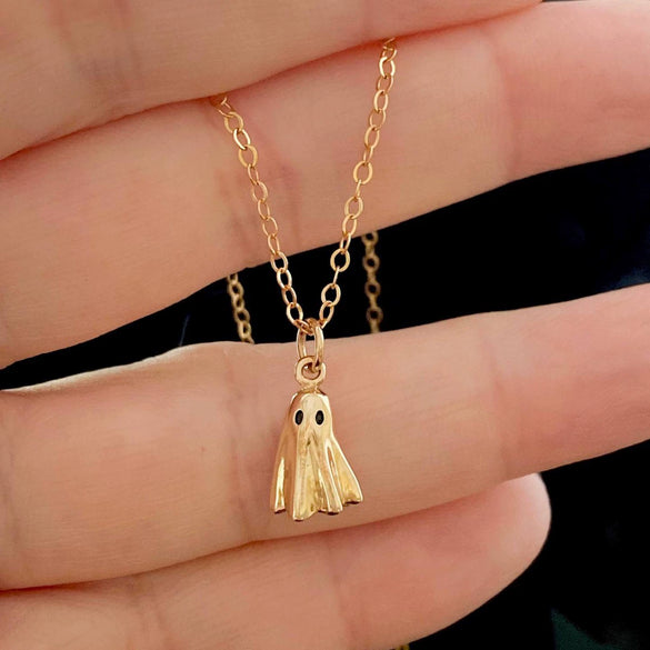 Wholesale Pendant Necklace Titanium Steel Stainless Steel Plating Small Ghost Pendant Fashion Cartoon Character Accessories