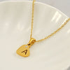 Wholesale Pendant Necklace Titanium Steel Stainless Steel With Letters Numbers Text Pattern 18K Gold Plated