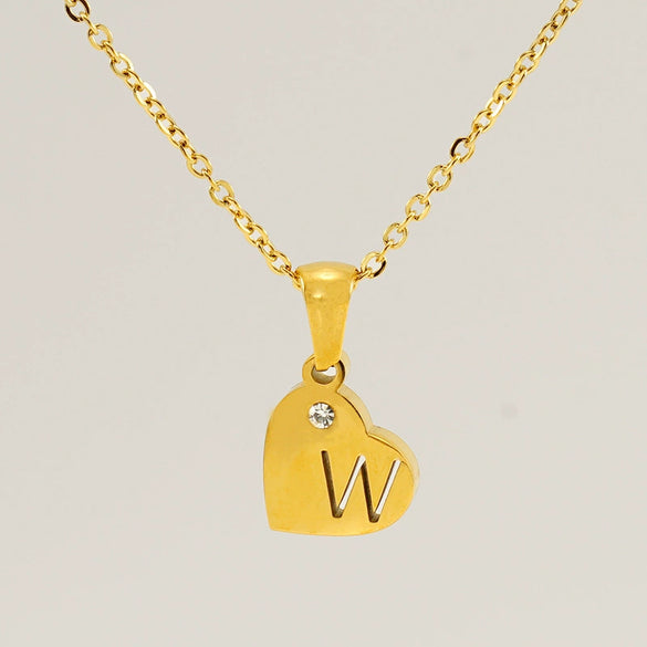 Wholesale Pendant Necklace Titanium Steel Stainless Steel With Letters Numbers Text Pattern 18K Gold Plated