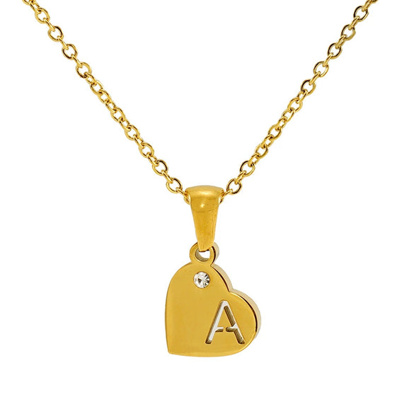 Wholesale Pendant Necklace Titanium Steel Stainless Steel With Letters Numbers Text Pattern 18K Gold Plated