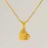 Wholesale Pendant Necklace Titanium Steel Stainless Steel With Letters Numbers Text Pattern 18K Gold Plated