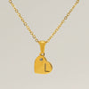 Wholesale Pendant Necklace Titanium Steel Stainless Steel With Letters Numbers Text Pattern 18K Gold Plated