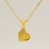 Wholesale Pendant Necklace Titanium Steel Stainless Steel With Letters Numbers Text Pattern 18K Gold Plated