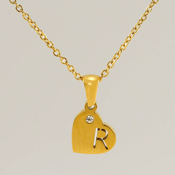Wholesale Pendant Necklace Titanium Steel Stainless Steel With Letters Numbers Text Pattern 18K Gold Plated