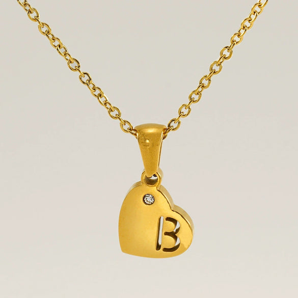 Wholesale Pendant Necklace Titanium Steel Stainless Steel With Letters Numbers Text Pattern 18K Gold Plated