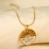 Wholesale Pendant Necklace 316L Stainless Steel Star Pattern 18K Gold Plated For Women