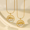 Wholesale Pendant Necklace 316L Stainless Steel Star Pattern 18K Gold Plated For Women