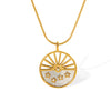 Wholesale Pendant Necklace 316L Stainless Steel Star Pattern 18K Gold Plated For Women