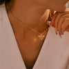 Wholesale Pendant Necklace Water Shell Copper 316L Stainless Steel Plated 18K Gold Double Bow Geometric Fairy Style