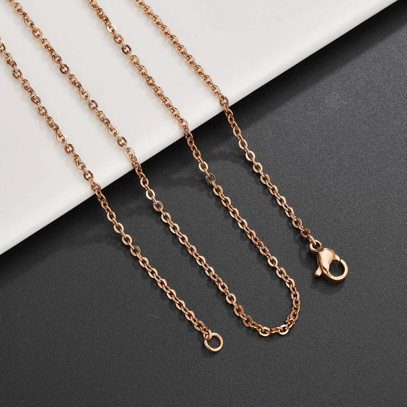 Wholesale Pendant Necklace With O Chain Stainless Steel Titanium Steel Geometric Electroplated