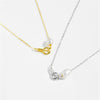 Wholesale Pendant Necklace Women's S925 Sterling Silver Pearl Geometric Electroplated Platinum 18K Gold Style
