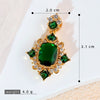 Wholesale Pendant Retro Geometric Style Copper Zircon Electroplated