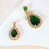 Wholesale Pendant Retro Geometric Style Copper Zircon Electroplated