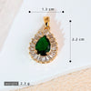 Wholesale Pendant Retro Geometric Style Copper Zircon Electroplated