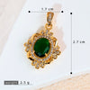 Wholesale Pendant Retro Geometric Style Copper Zircon Electroplated