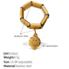 Wholesale Pendant Ring 316L Stainless Steel Gold Plated Geometric Women Old Money Style