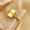 Wholesale Pendant Ring Stainless Steel Heart Geometric Electroplating Design